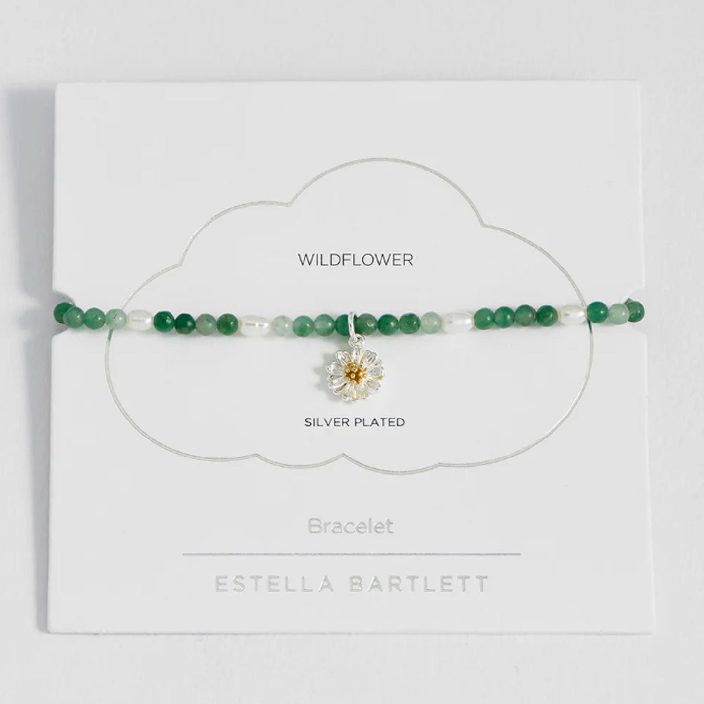 Pearl & Green Agate Wild Flower Bracelet - Cotswold Jewellery