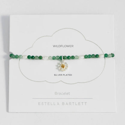 Pearl & Green Agate Wild Flower Bracelet - Cotswold Jewellery