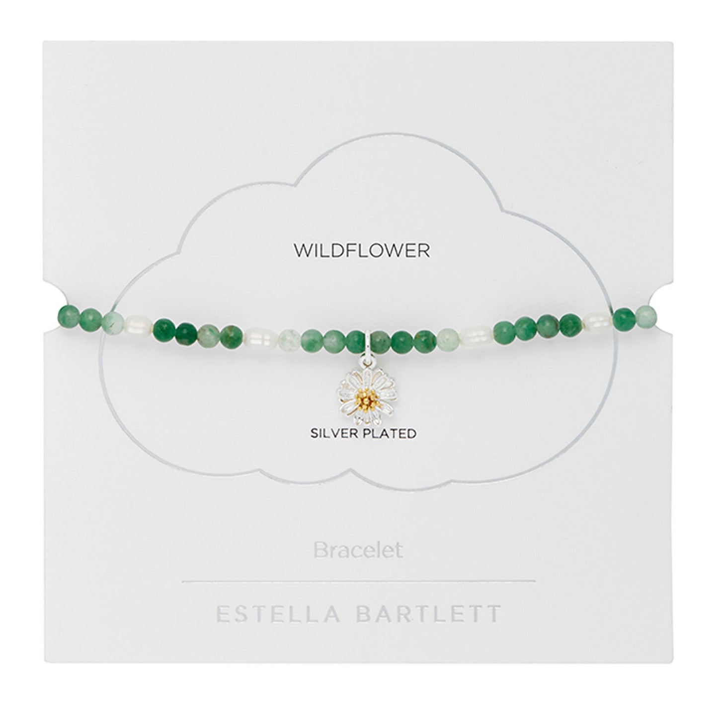 Pearl & Green Agate Wild Flower Bracelet - Cotswold Jewellery