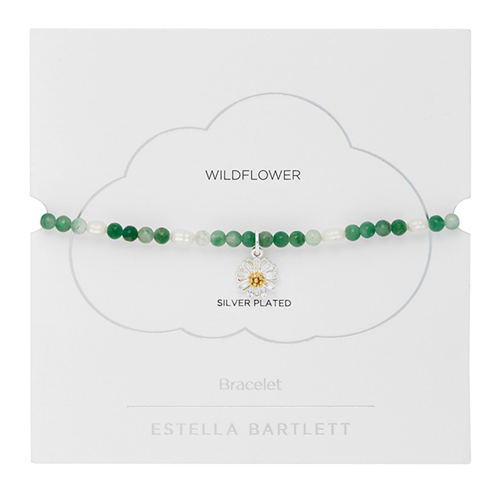 Pearl & Green Agate Wild Flower Bracelet - Cotswold Jewellery