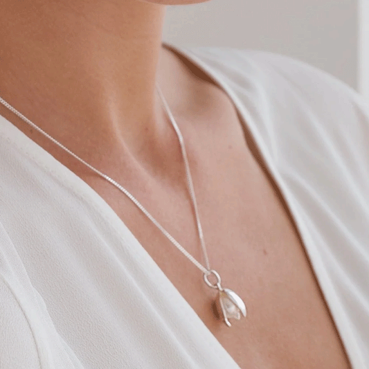 Pearl Snowdrop Necklace - Cotswold Jewellery