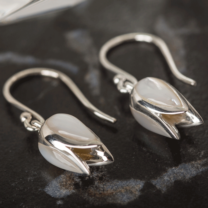 Pearled Tulip Earrings - Cotswold Jewellery