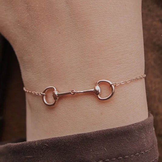 Pegasus Rose Gold Snaffle Bracelet - Cotswold Jewellery