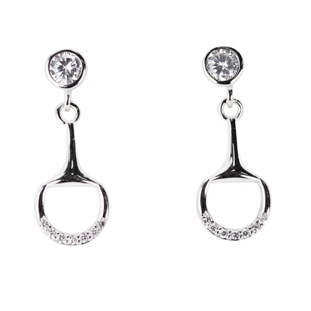 Pegasus Sparkly Snaffle Drop Earrings - Cotswold Jewellery