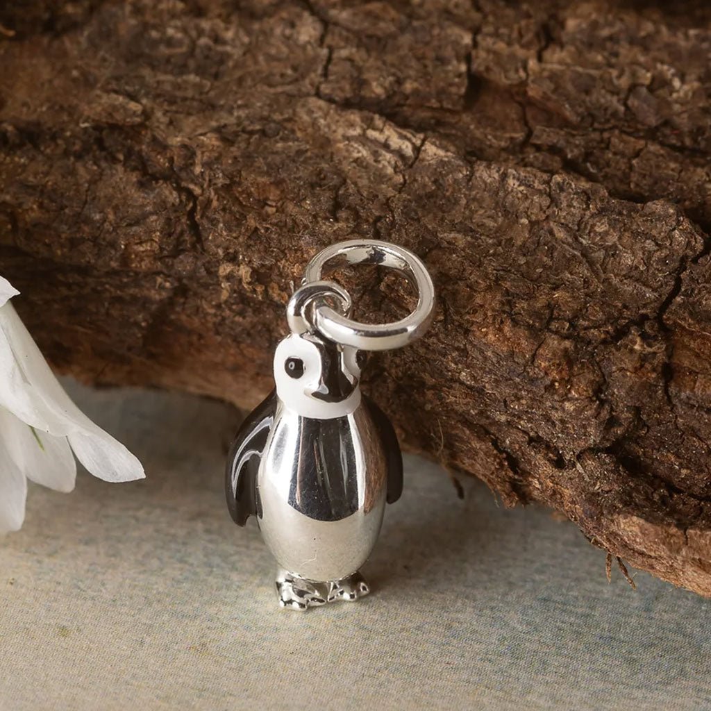 Penguin Recycled Sterling Silver Charm - Cotswold Jewellery