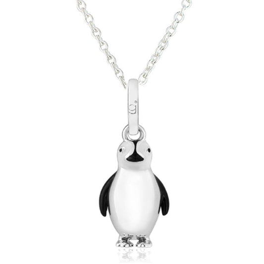 Penguin Recycled Sterling Silver Necklace - Cotswold Jewellery