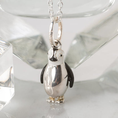 Penguin Recycled Sterling Silver Necklace - Cotswold Jewellery