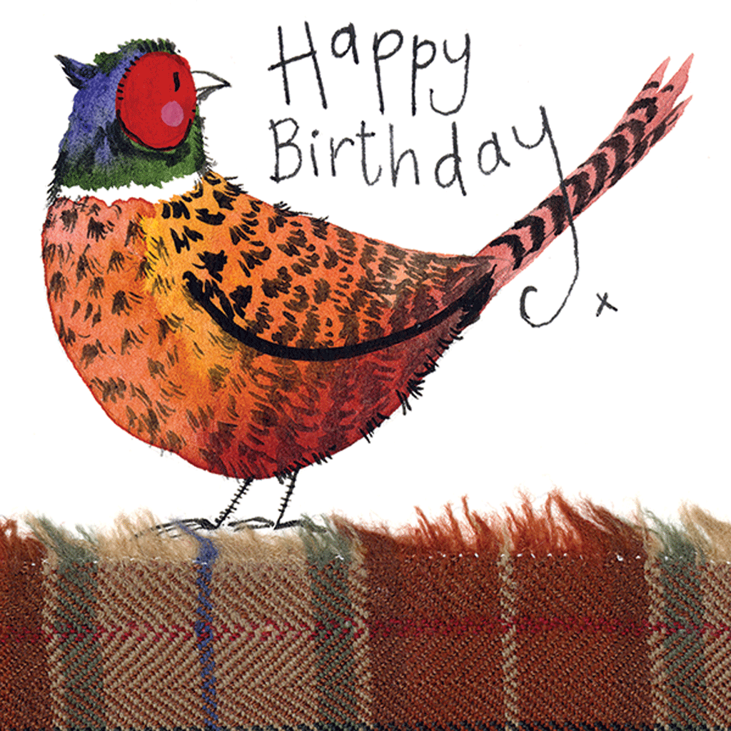 Pheasant Happy Birthday Card - Cotswold Jewellery
