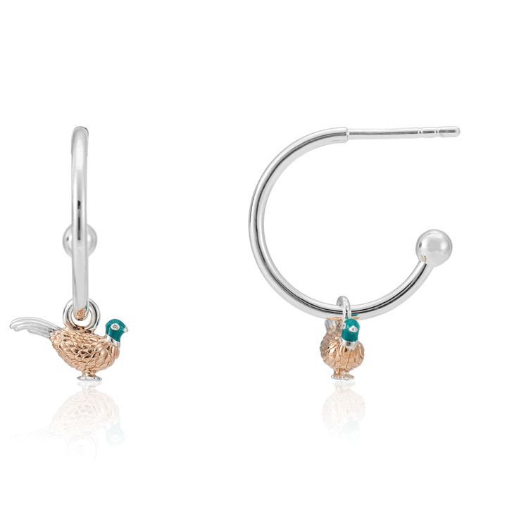 Gemma J Pheasant Hoop Earrings