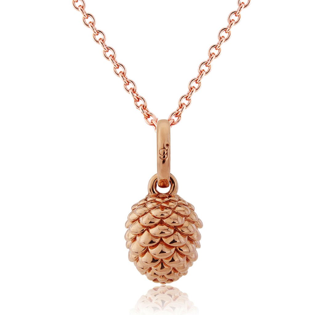 Pine Cone Necklace Rose Gold - Cotswold Jewellery