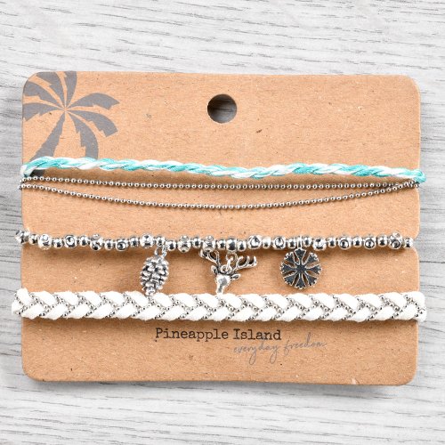 Pineapple Island Ivory 3 Piece Bracelet Set - Cotswold Jewellery