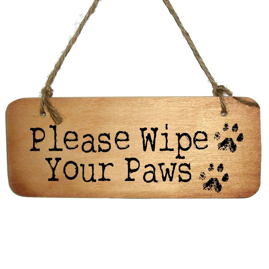 Please Wipe Your Paws Sign - Cotswold Jewellery