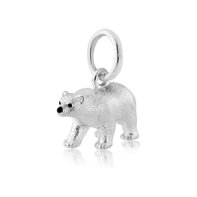 Polar Bear Recycled Sterling Silver Charm