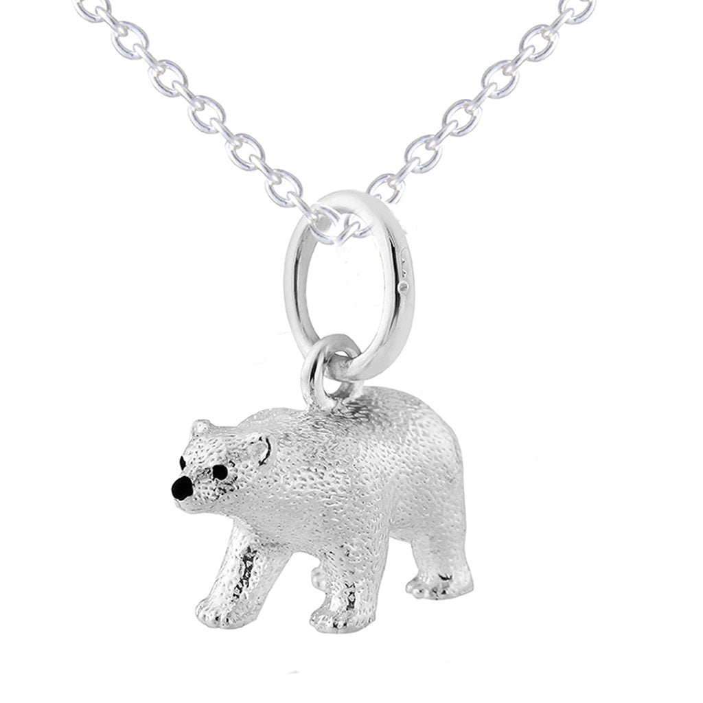 Polar Bear Recycled Sterling Silver Necklace - Cotswold Jewellery