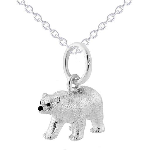 Polar Bear Recycled Sterling Silver Necklace - Cotswold Jewellery
