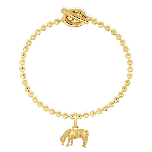 Pony Gold T - Bar Charm Bracelet - Cotswold Jewellery