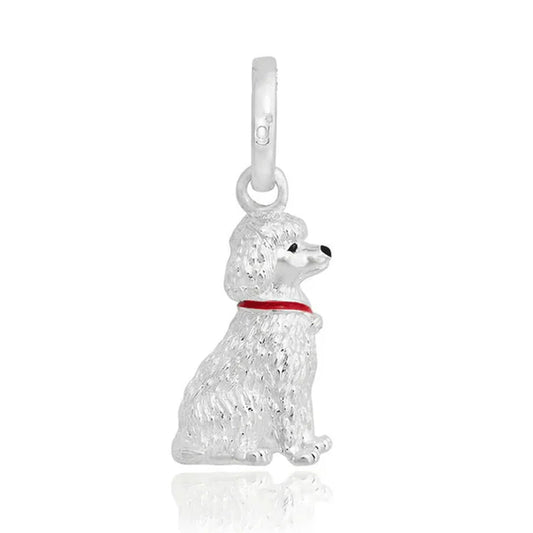 Poodle Recycled Sterling Silver Charm - Cotswold Jewellery