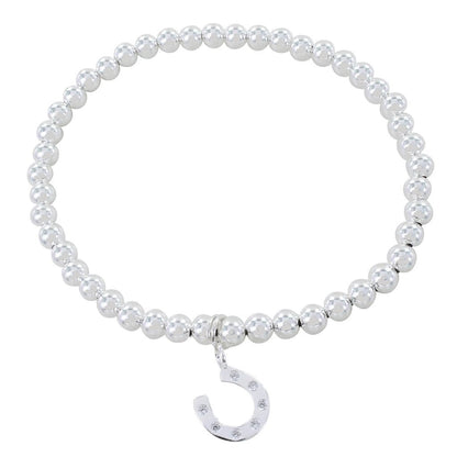 Pretty Beaded Horseshoe Bracelet - Cotswold Jewellery