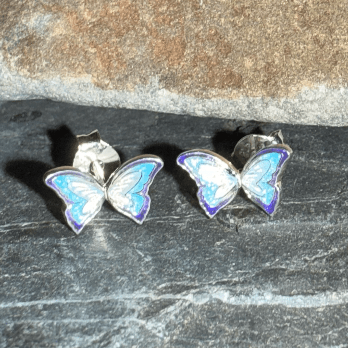Pretty Butterfly Stud Earrings - Cotswold Jewellery