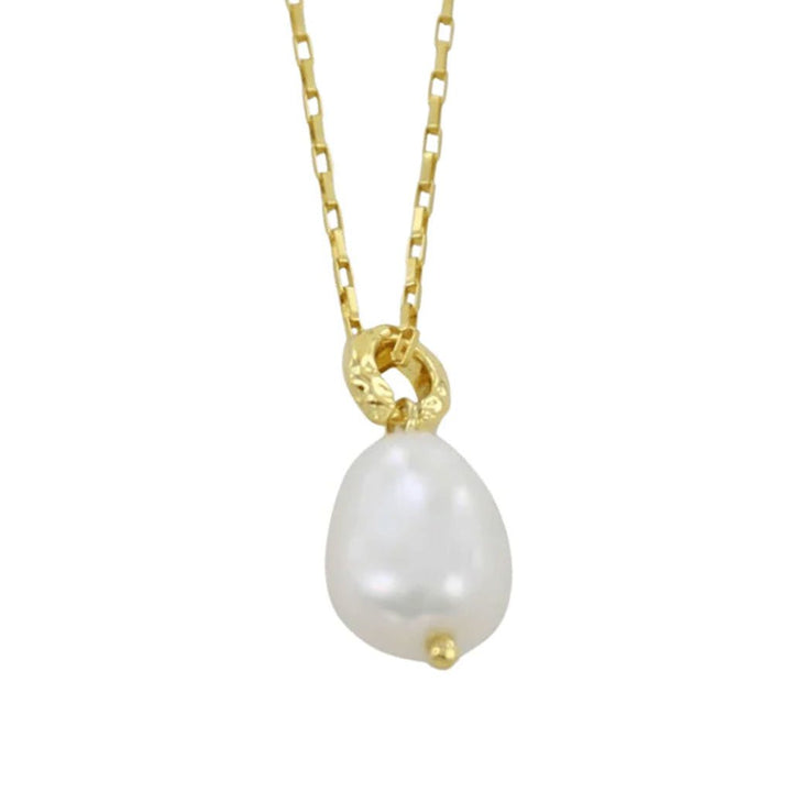 Pretty Drop Pearl and Gold Necklace - Cotswold Jewellery