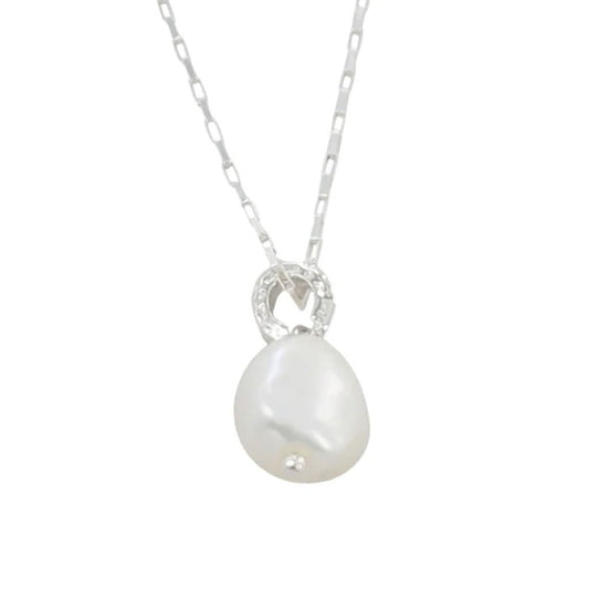 Pretty Drop Pearl and Sterling Silver Necklace - Cotswold Jewellery