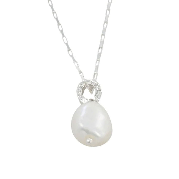 Pretty Drop Pearl and Sterling Silver Necklace - Cotswold Jewellery