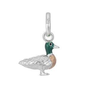 Pretty Duck Recycled Sterling Silver Charm - Cotswold Jewellery