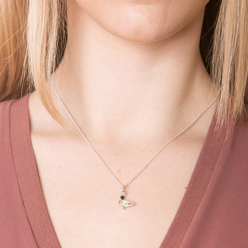 Pretty Duck Recycled Sterling Silver Necklace - Cotswold Jewellery