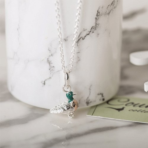 Pretty Duck Sterling Silver Necklace - Cotswold Jewellery