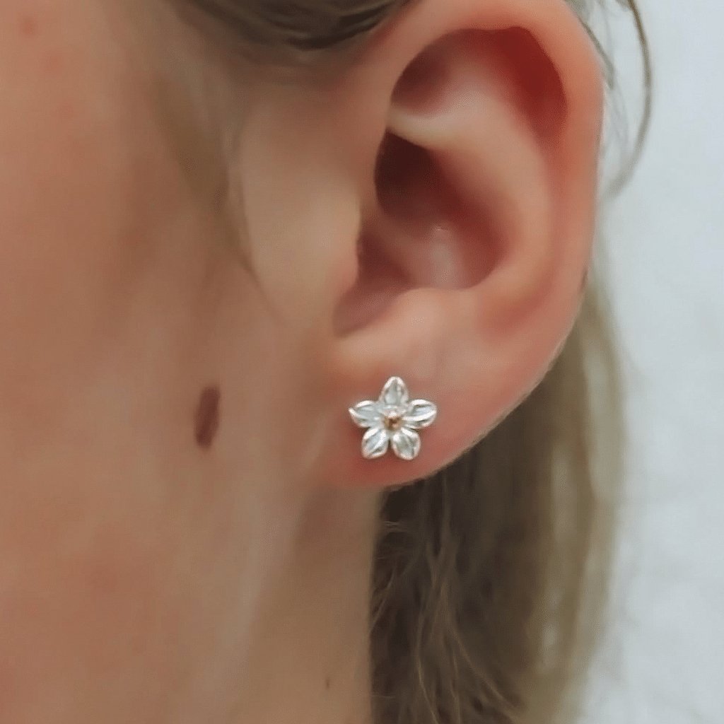 Pretty Flower Recycled Sterling Silver Earrings - Cotswold Jewellery