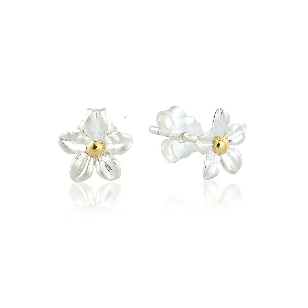 Pretty Flower Recycled Sterling Silver Earrings - Cotswold Jewellery