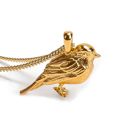 Pretty Golden Robin Necklace - Cotswold Jewellery