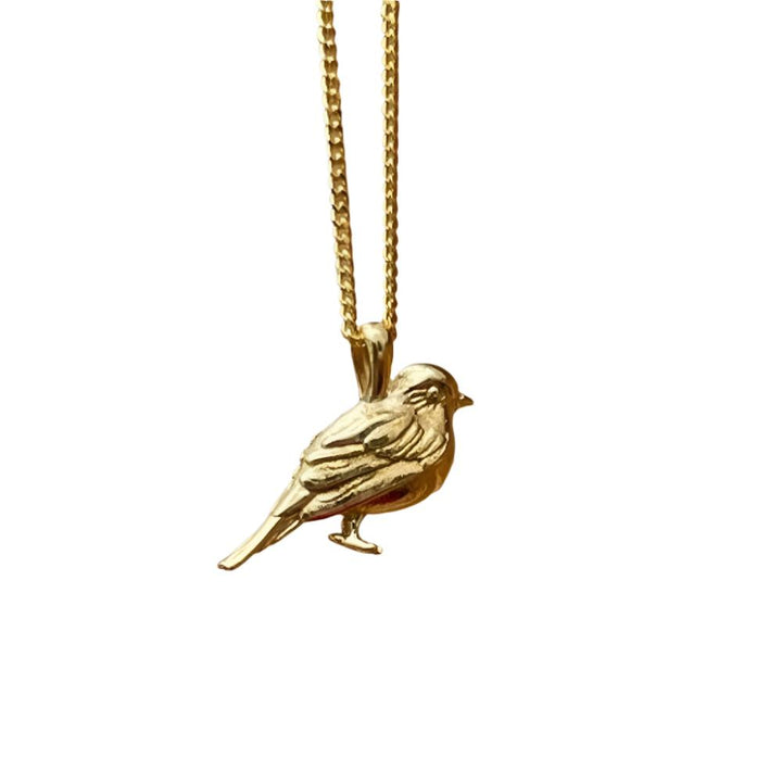 Pretty Golden Robin Necklace - Cotswold Jewellery