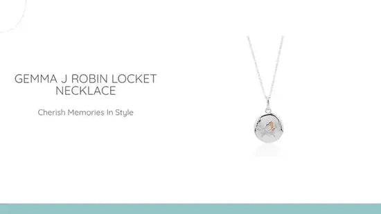 Gemma J Robin Locket Necklace 