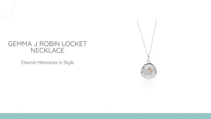 Gemma J Robin Locket Necklace 