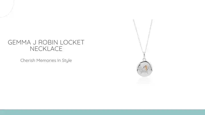 Gemma J Robin Locket Necklace 