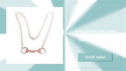 Hiho Silver Two Tone Double Chained Snaffle Necklace by@Outfy