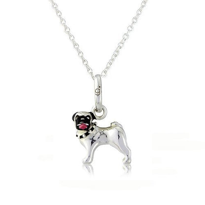 Pug Recycled Sterling Silver Necklace - Cotswold Jewellery