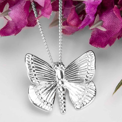 Quaint Butterfly Sterling Silver Necklace - Cotswold Jewellery