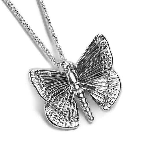 Quaint Butterfly Sterling Silver Necklace - Cotswold Jewellery