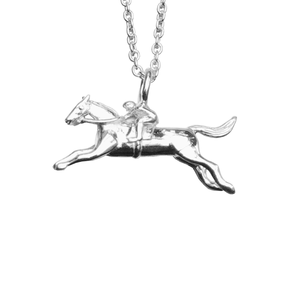 Race Horse & Jockey Necklace - Cotswold Jewellery