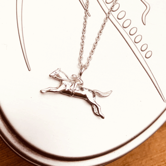 Race Horse & Jockey Necklace - Cotswold Jewellery