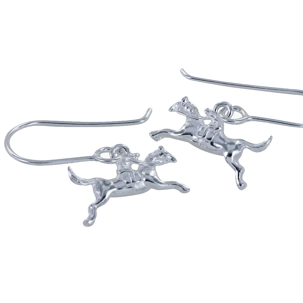 Race Horse Sterling Silver Earrings - Cotswold Jewellery