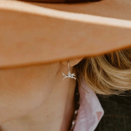 Race Horse Sterling Silver Earrings - Cotswold Jewellery