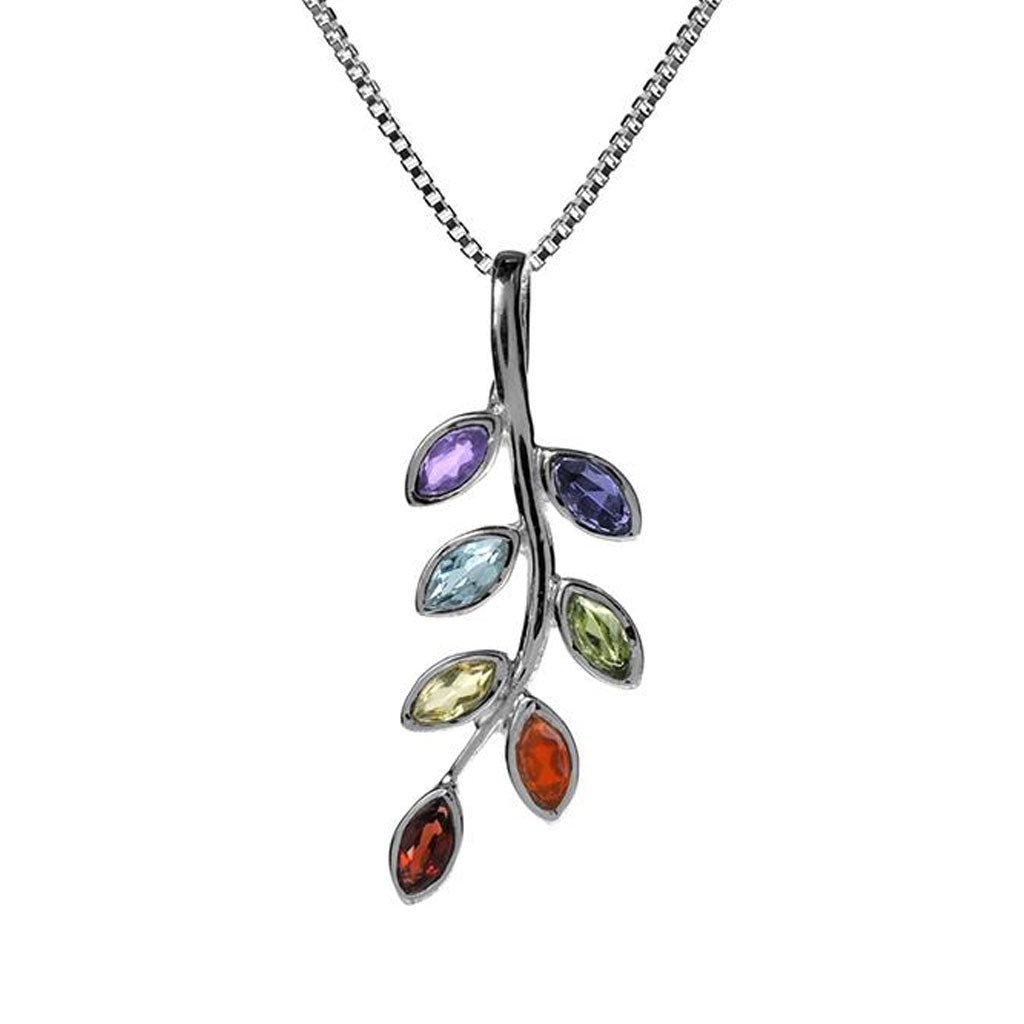 Rainbow Leaf Necklace - Cotswold Jewellery