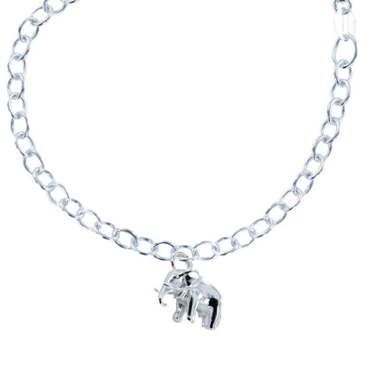 Recycled Silver Elephant Charm Bracelet - Cotswold Jewellery
