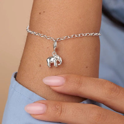 Recycled Sterling Silver Elephant Charm - Cotswold Jewellery