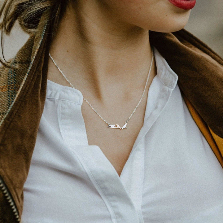 Reeves & Reeves Bird on a Wire Necklace - Cotswold Jewellery