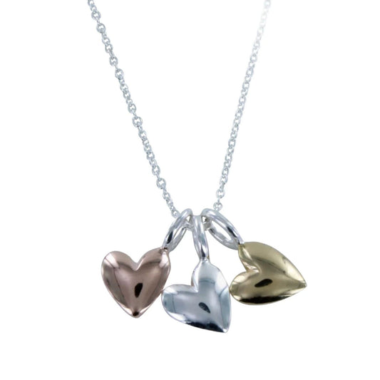 Reeves & Reeves Triple Heart Necklace - Cotswold Jewellery