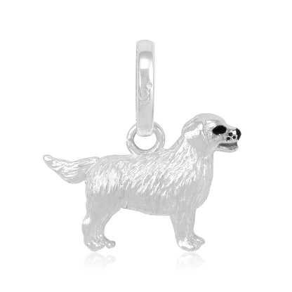 Retriever Dog Recycled Sterling Silver Charm - Cotswold Jewellery